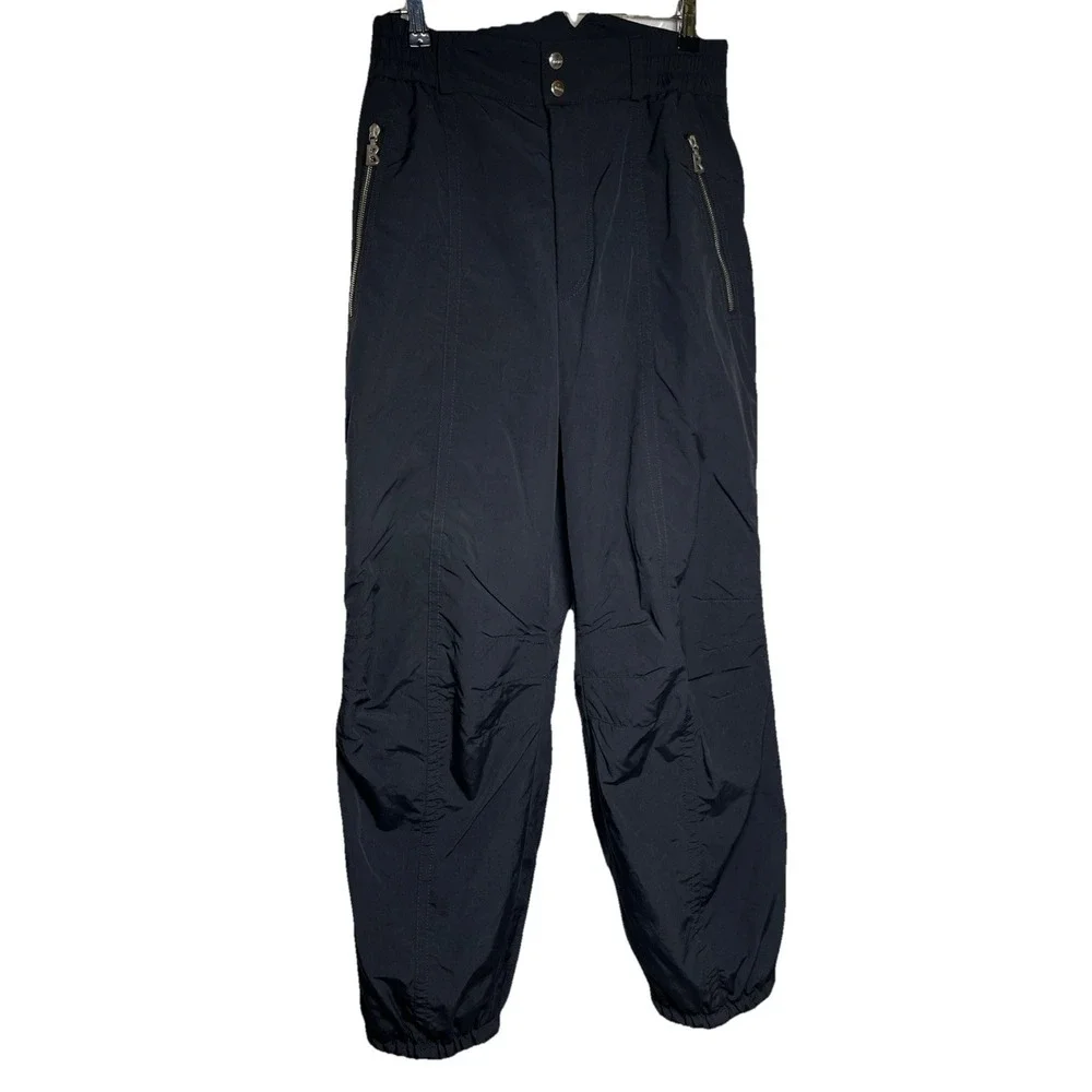 VINTAGE Bogner‎ Ski Pants Womens Size 12 Black  Snow Snowboarding Waterproof